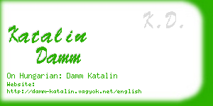 katalin damm business card